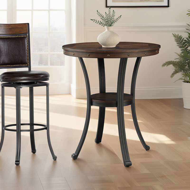 Luker Nailhead Trim Pub Table