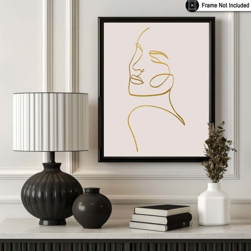 Contour doré no2, Unframed, Poster, 11"H x 14"W