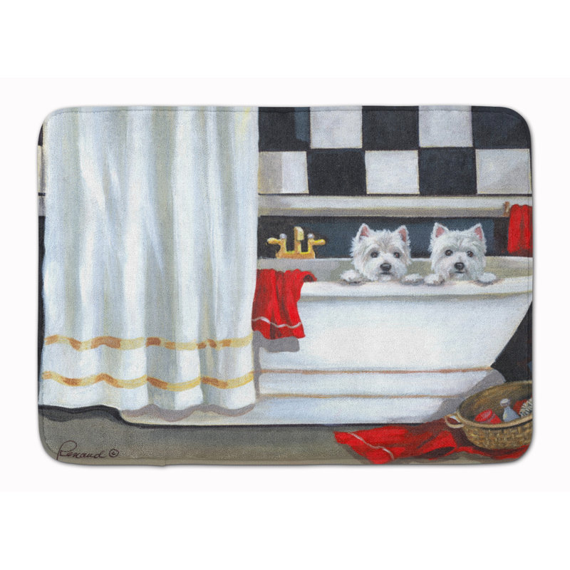 Tapis pour salle de bain Westie Pour Le Bain