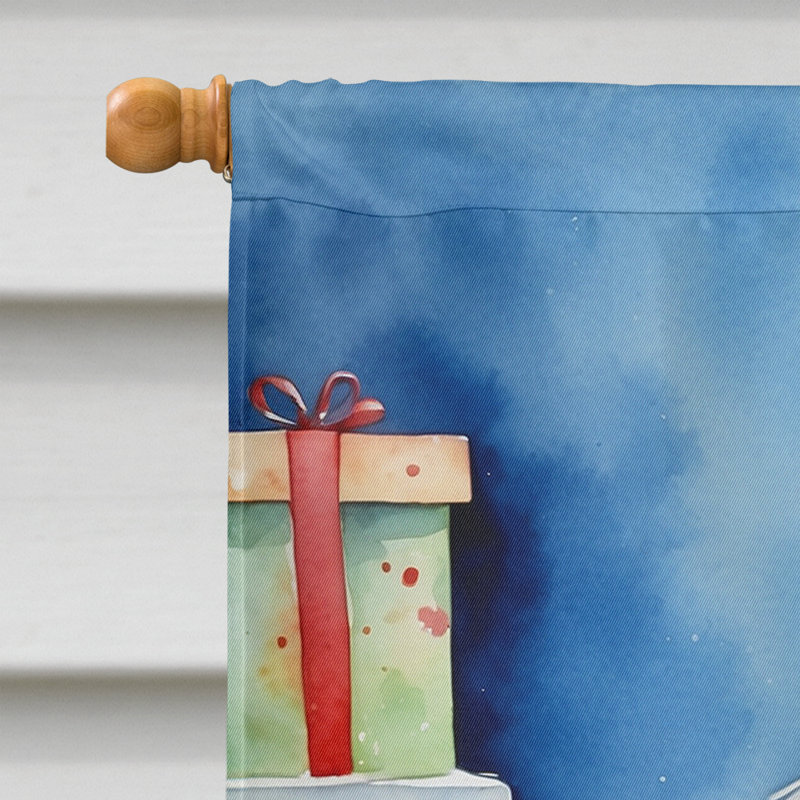 Drapeau de Noël maison de renne, Setter anglais