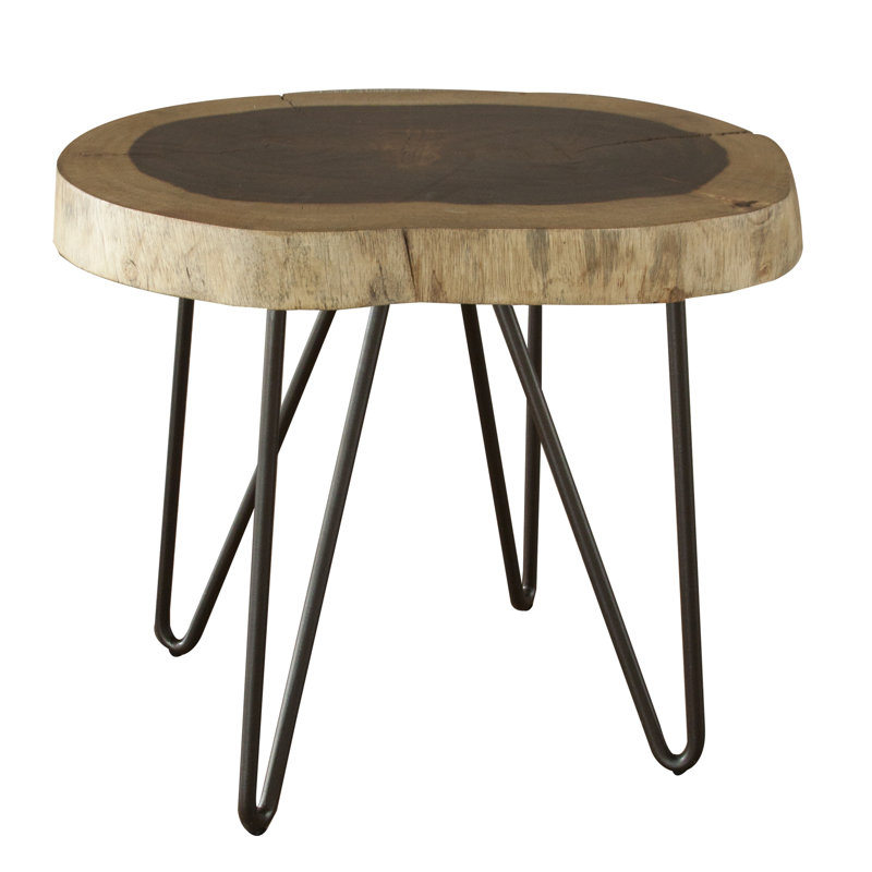Solid Wood Top End Table