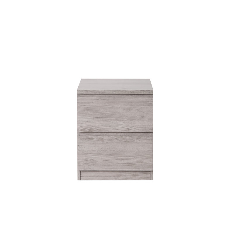 Binne 45cm W Manufactured Wood Bedside Table, Grey 