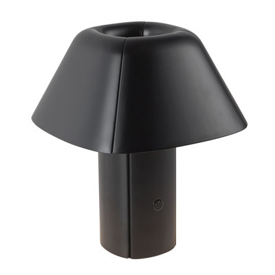 Folio 10-in Black dimmable LED Table Lamp