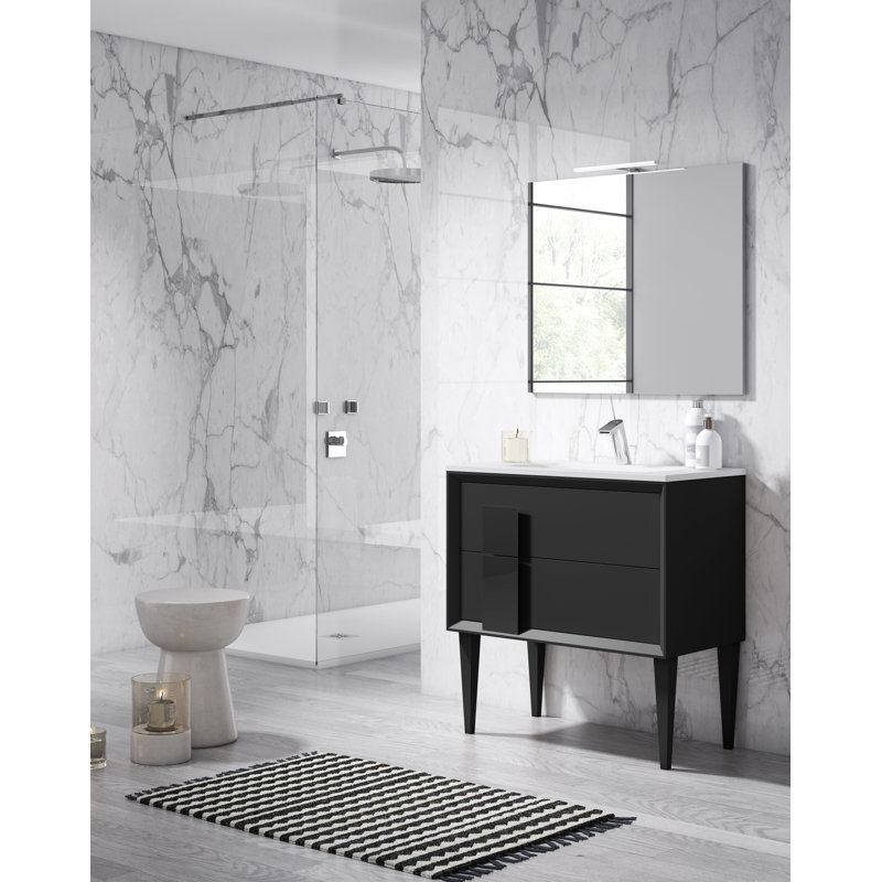 Ensemble de meuble-lavabo simple 24 po Zak, Noir