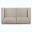 Canapé-causeuse - accoudoirs recouverts de tissu taupe