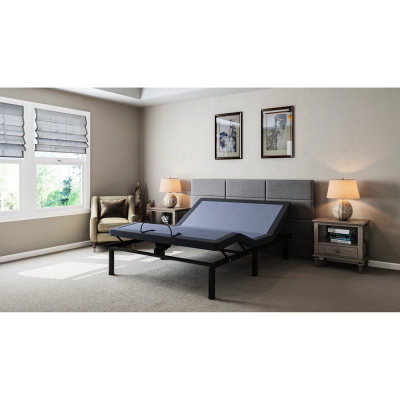 Lit ajustable pleine grandeur Os2 - Ajustement de la position de la tête et des pieds, mémoire programmable, modifications de la base du soir confortable, position, largeur de 54,5 po