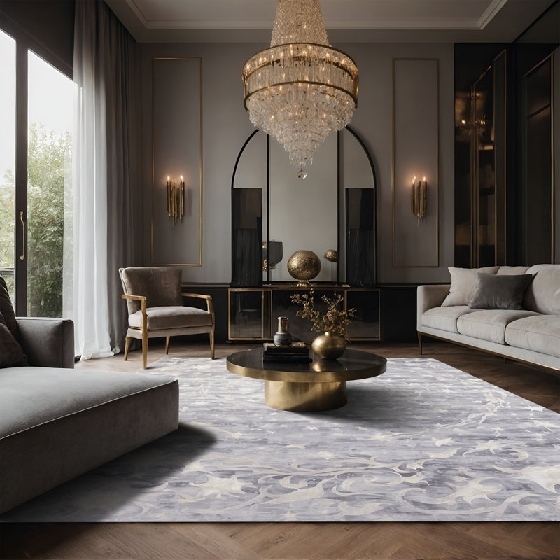 Tapis beige soyeux et moelleux, Tapis de couloir 2 pi x 4 pi