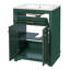 Meuble-lavabo 24 po avec lavabo en céramique intégré, armoire de salle de bain avec 2 portes, 1 tiroir basculant, meuble-lavabo simple pour petite et moyenne salle de bain, vert-1067613539