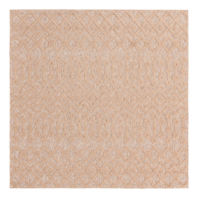 Groce Geometric Indoor / Outdoor Rug, Square 7'10"