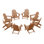 Chaise Adirondack d'extérieur en poly (ensemble de 8)