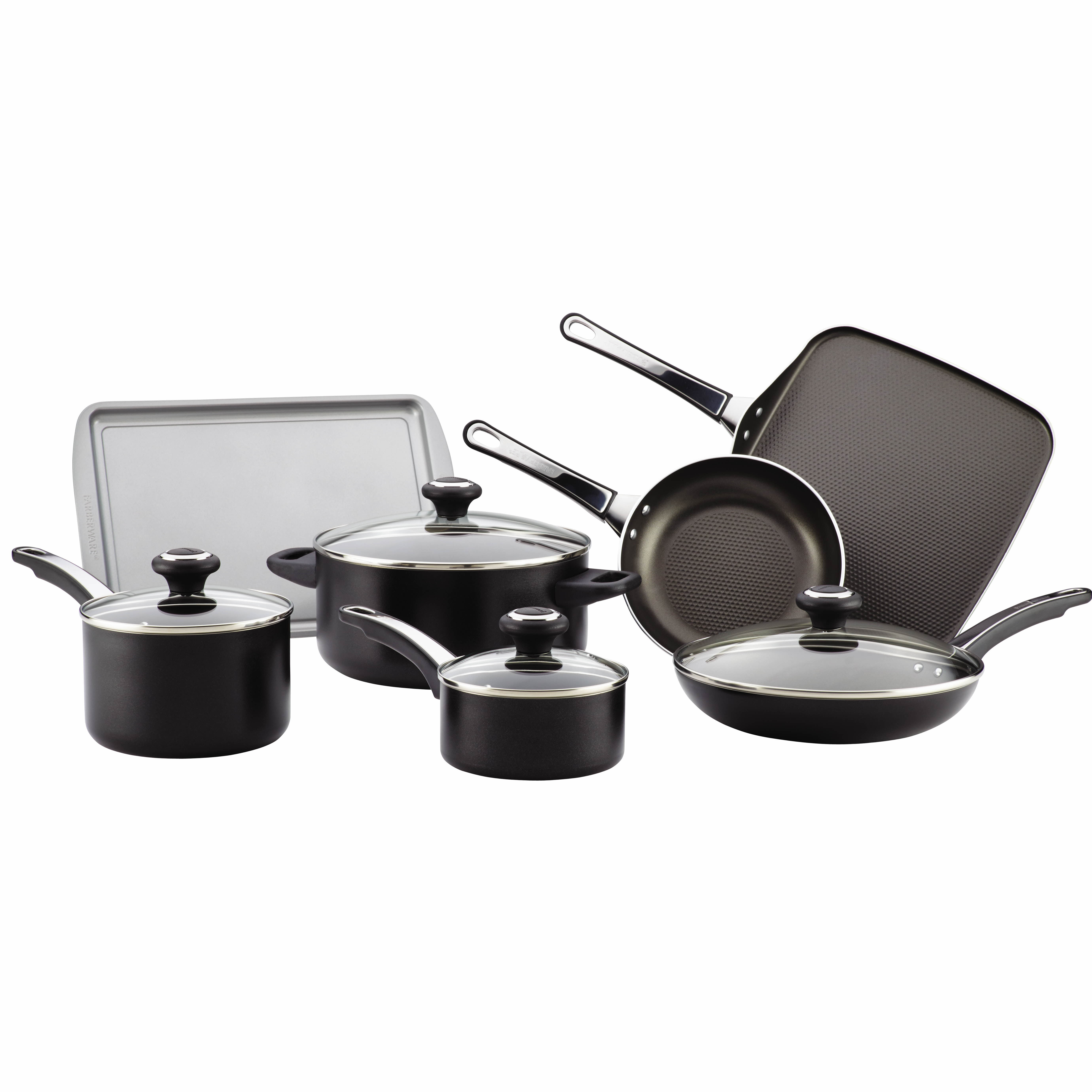 Paris Hilton Iconic Nonstick Pots and Pans Set, Multi-Layer Nonstick  Coating, Ma