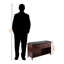 Banc de rangement à coussins de siège brun à 2 tiroirs Signe, H 21,65 po x l 37,97 po x P 14,36 po Signe