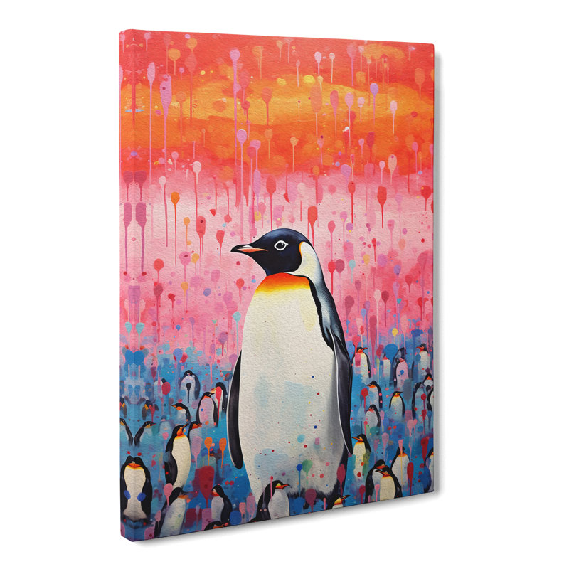 Penguin Colour Field - No Frame Print, 76cm H x 50cm W x 3cm D