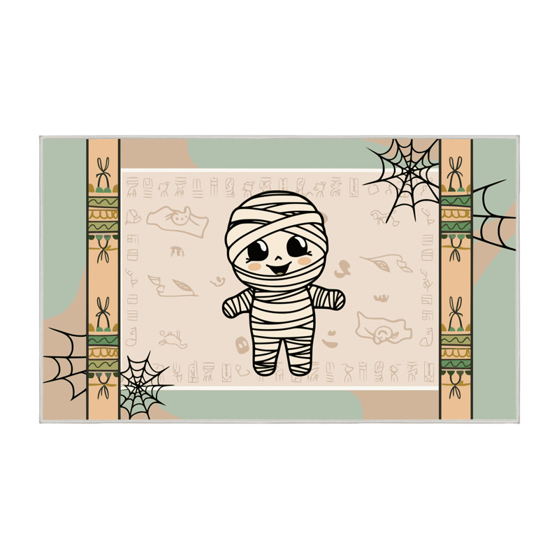 Tapis de Noël lavable The Holiday Aisle®, Rectangle 7 pi x 9 pi