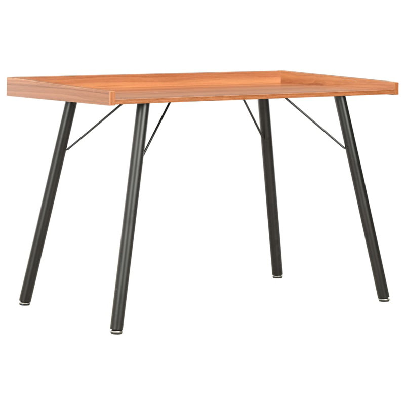 Abiba Metal Base Writing Desk, Brown