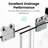 Double Sliding Shower Door, 1/4" Tempered Glass, , Tidy Bathroom Partition Semi- 56"-60" W, Strong Glass Structure-121166498