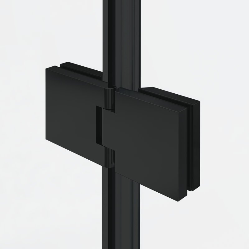 Porte de baignoire à charnière pivotante l 48 po x H 58 po avec verre trempé transparent 5/16 po