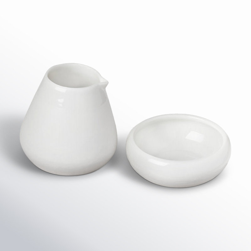 Cruet Oil and Salt Pots with Acacia Wood Tray