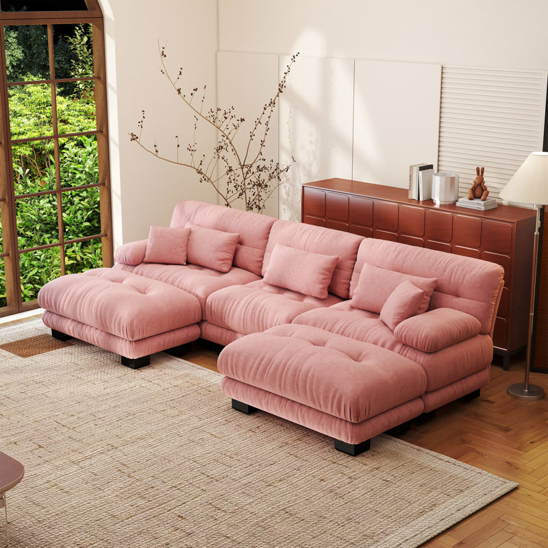Canapé modulaire modulaire en forme de U, canapé-lit moderne à assise profonde, canapé modulaire à 3 places pour le salon