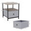 40 cm W Steel Bedside Table-1664469876