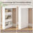 81"W Large Makeup Vanity with Adjustable LED Lighting and Charge Station-1191926033