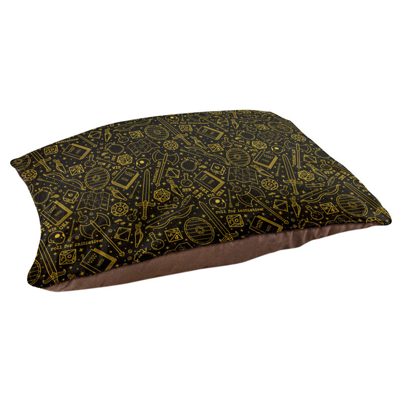 Coussin Byrge, Noir / Jaune, Très grand (l 52 po x P 42 po x H 17 po)