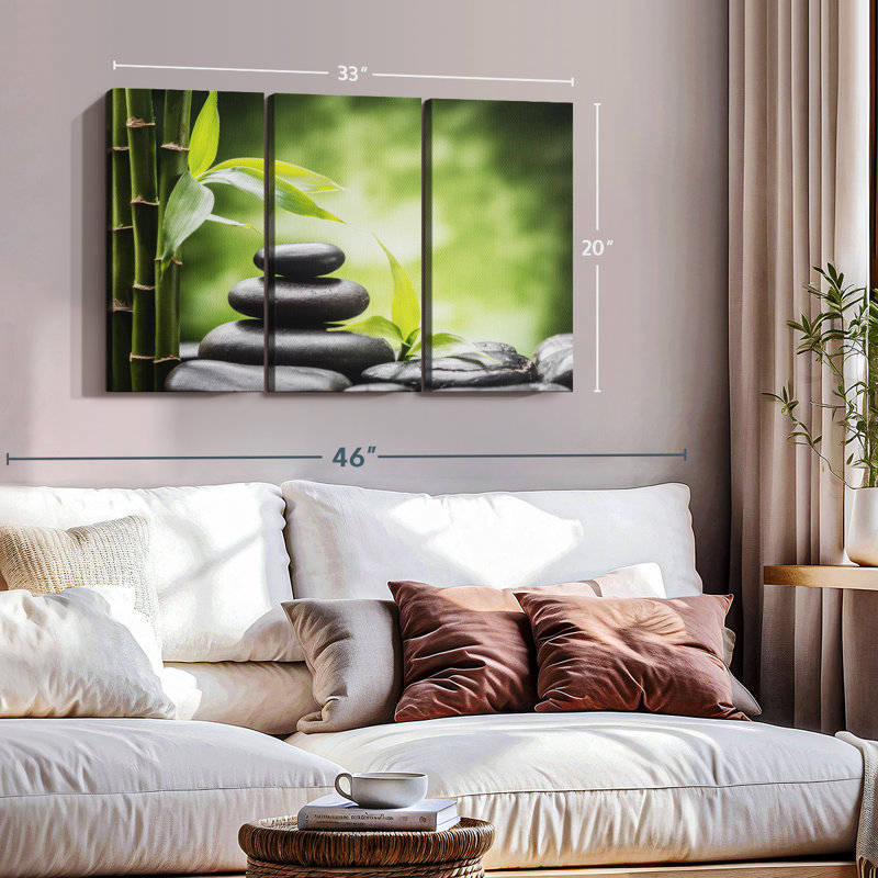 Nature «Zen Spa Canvas Print» sur, H 20 po x l 33 po x P 1,25 po