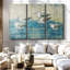 «Sandpipers Oil Distress», 3 pièces sur toile-98562315