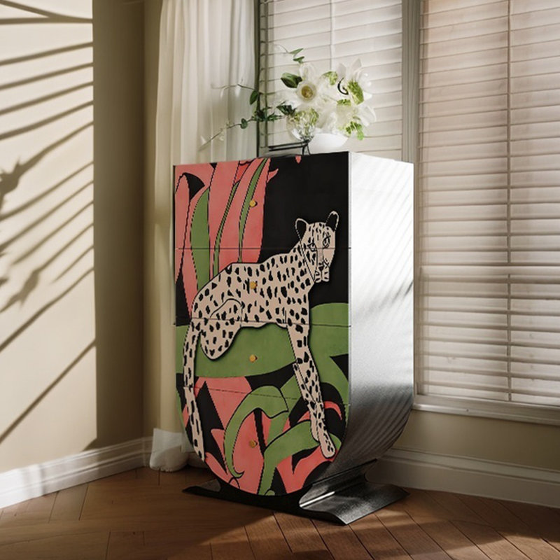Modern multi-functional drawer wood accent chest