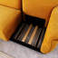 Longueur de 68,5 po, canapé modulaire tendance, structure en fer, canapé en chenille, jaune, convient au salon, à la chambre à coucher-125543566