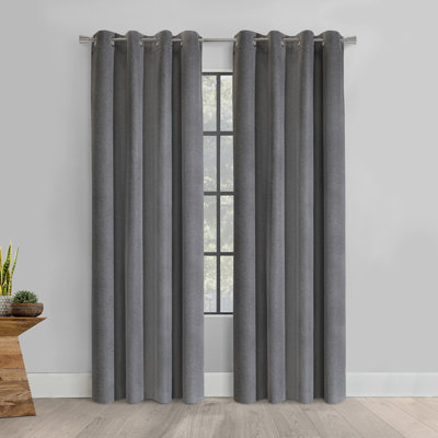 Rideau réversible 100% occultant Duo 52 x 63 en noir à gris clair