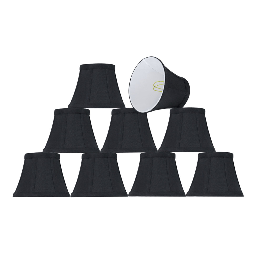 Bell Lamp Shade ( Clip On ) in Black (Set of 9) Mercer41 