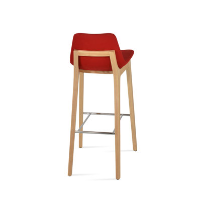 Tabouret de bar et de comptoir en bois de frêne naturel Pera