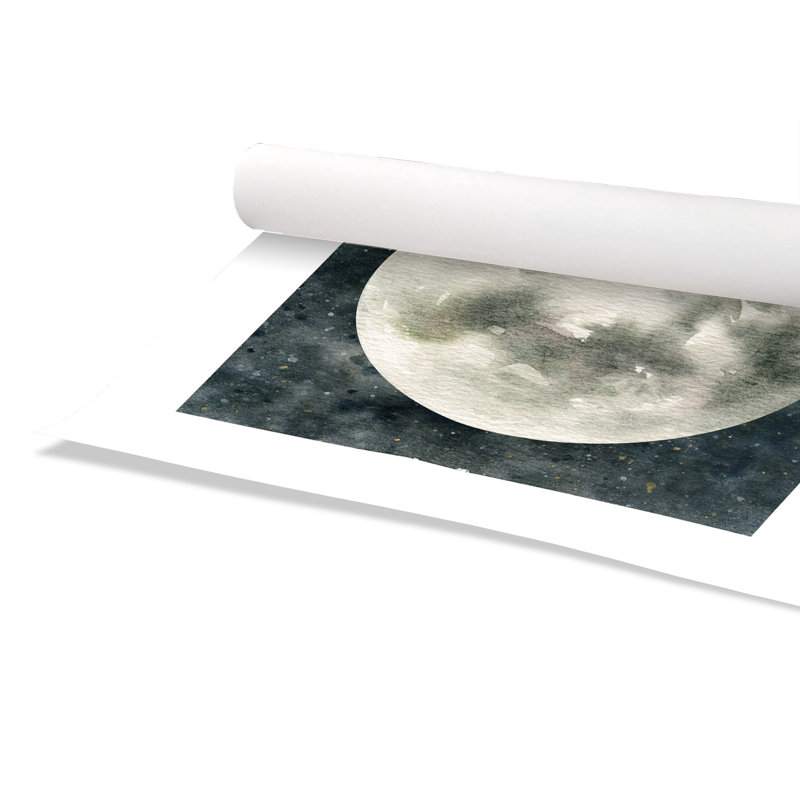 «Rolled Moon Love», impression sur papier, H 10 po x l 8 po x P 1 po
