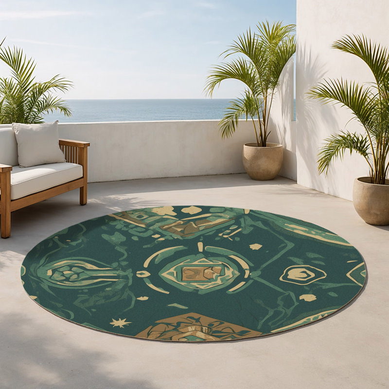 Tapis intérieur et extérieur Winds Of Destiny, Rond 5 pi