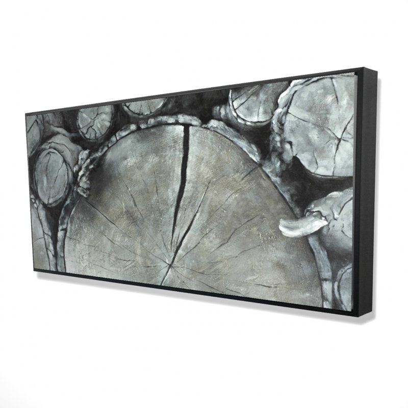 Stacked wood logs - 24"x48" Framed canvas