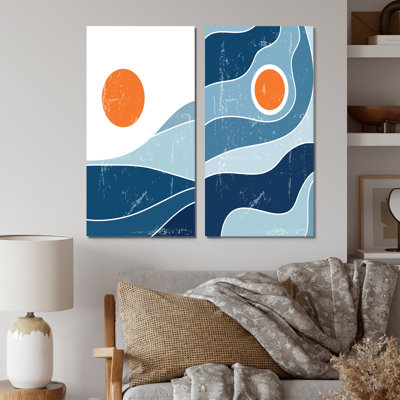 «Japanese Vintage Abstract Abstract Designs X», ensemble de 2 impressions
