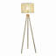 Lampe de lecture sur pied, lampe pour chaise de salon, table de chevet et bureau, lampe sur pied à trois pieds Brillo Naturel