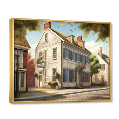«Delaware 1950S Village II», reproduction sur toile encadrée