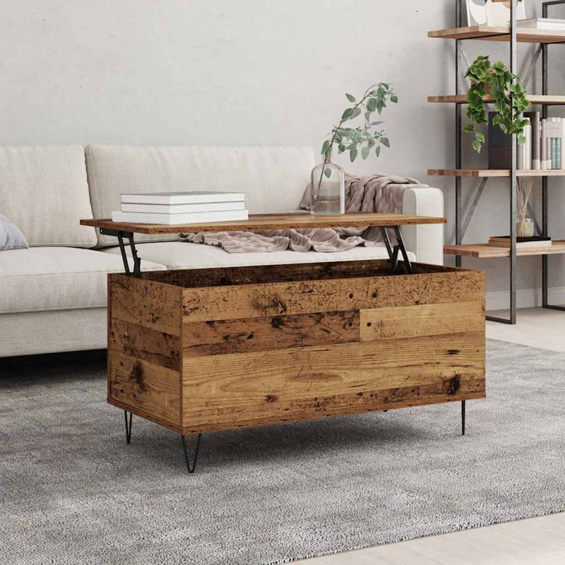 Coffee Table with Storage, Old Wood