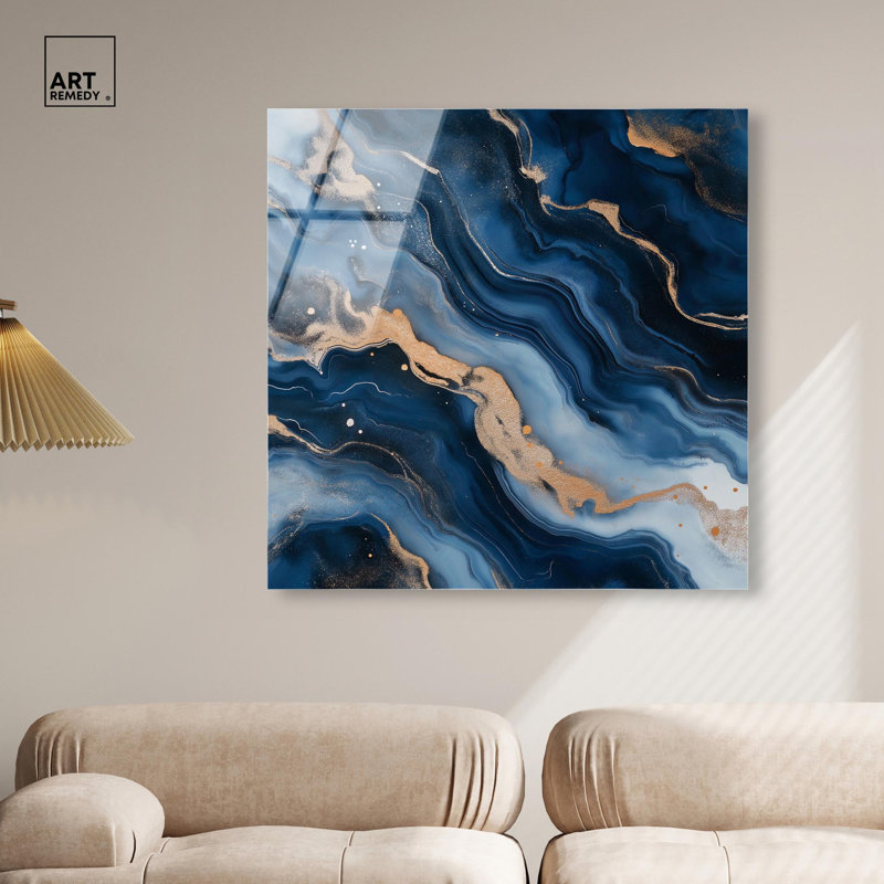 Art mural géode acrylique Deep Sea Geode II par Art Remedy, prêt à être suspendu, H 40 po x l 40 po