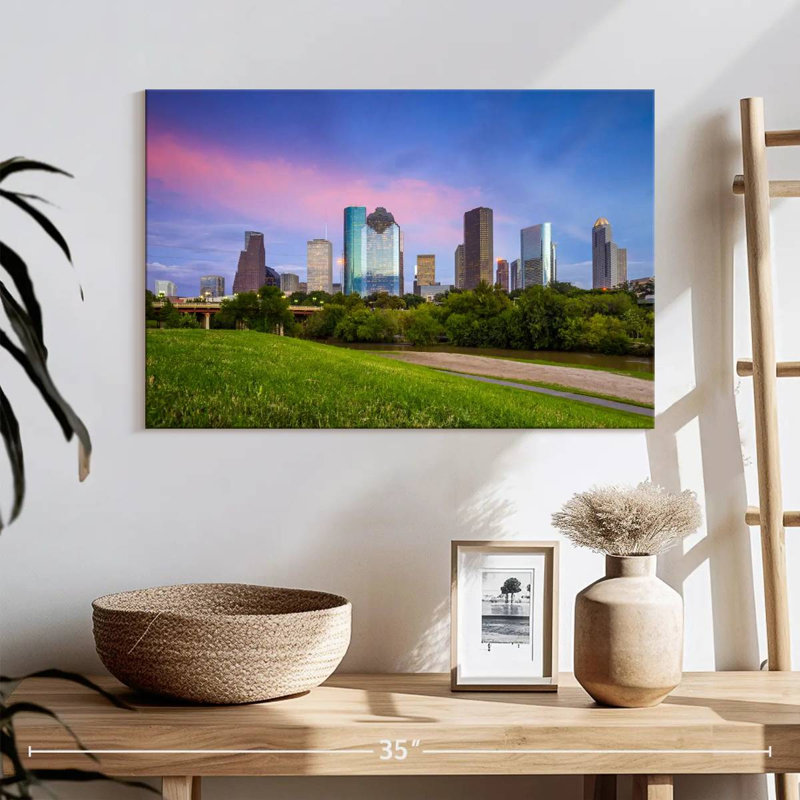 Coucher de soleil Sirci Houston, Texas, H 16 po x l 24 po