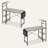 Monike 44'' W Computer Desk With Led Lights & Reversible Storage Shelves,Home Office Desk With Hooks, CPU Stand,Cup Holder and Cloud Magnets.-1864491014