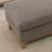 Linen Blend Goose Feather Down Upholstered Ottoman With Wood Leg-851004606