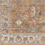 Tapis oriental en polyester tissé à la machine en rouille / orange-553665810