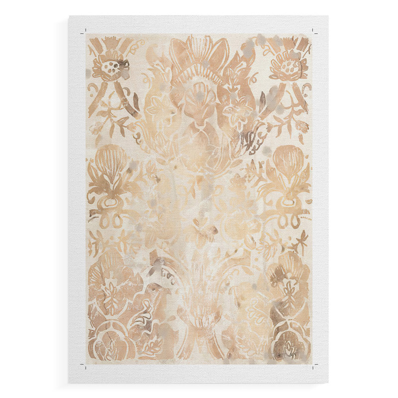 Noyer damassé III - reproduction de toile seulement - non encadrée, H 36 po x l 24 po