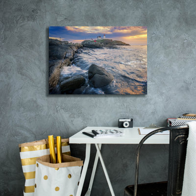 'Morning Tide At Cape Neddick' by Rick Berk Canvas Wall Art