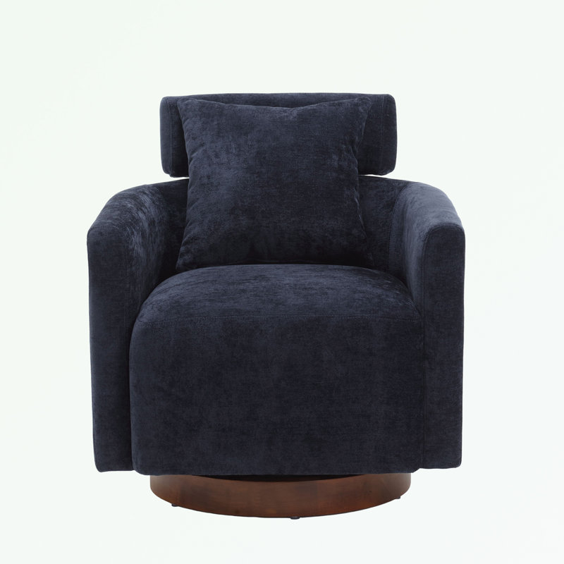 Fauteuil demi-tonneau pivotant en chenille, Marine