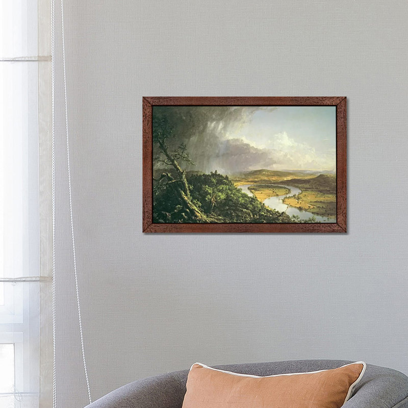 The Oxbow by The Oxbow - Painting on Canvas, Brown Floater Framed, 152.5 cm H x 101.5 cm W