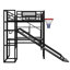 Lit mezzanine en métal avec bureau intégré-445701616